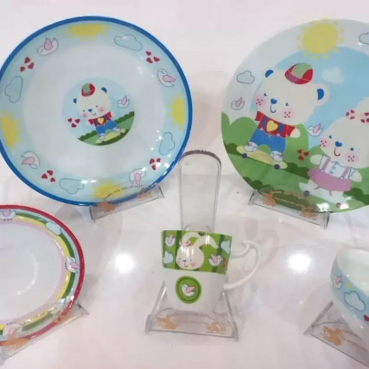 خرید سرویس چینی 5 پارچه غذاخوری کودک برند لورین طرح خرس و خرگوش