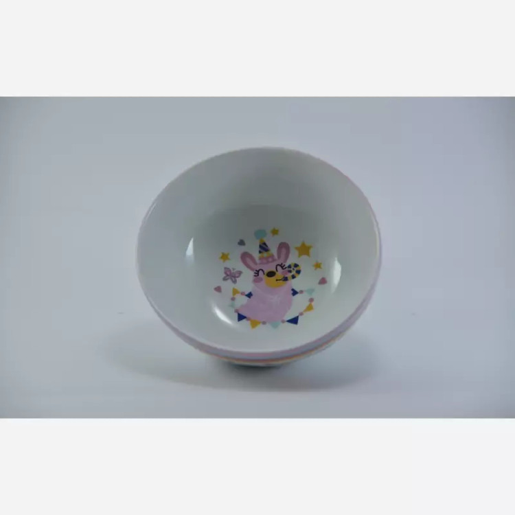 پیاله ماست سرویس چینی 5 پارچه غذاخوری کودک برند لورین طرح لونا