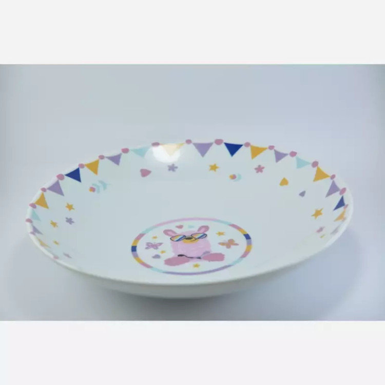 بشقاب گود سرویس چینی 5 پارچه غذاخوری کودک برند لورین طرح لونا