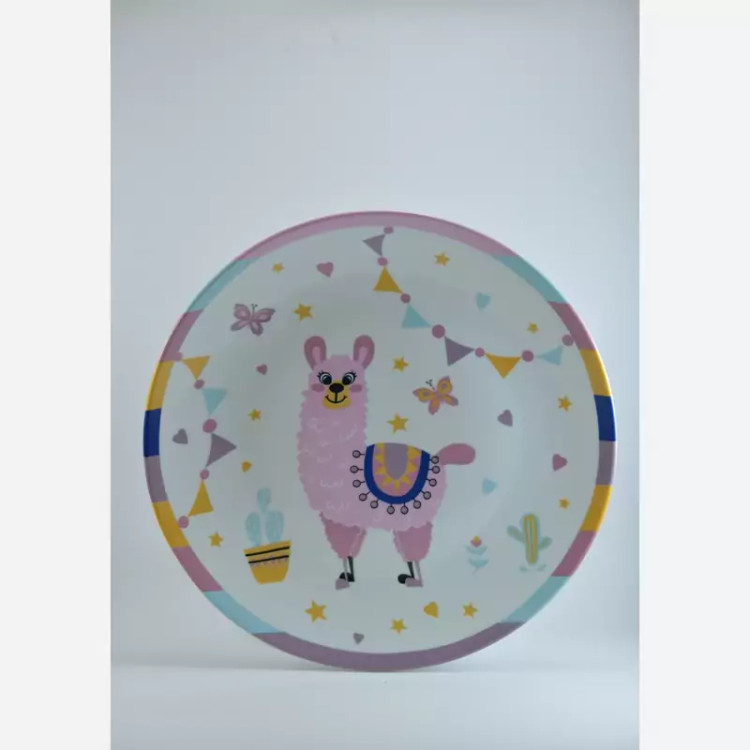 بشقاب تخت خوری سرویس چینی 5 پارچه غذاخوری کودک برند لورین طرح لونا