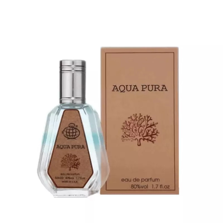 ادکلن 50 میل زنانه و مردانه فرگرانس مدل aqua pura حجم 50 میل اماراتی