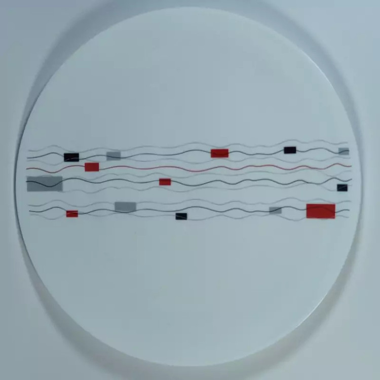 خرید بشقاب پلو خوری تخت اپال مقصود طرح آرشین قرمز 6 عددی