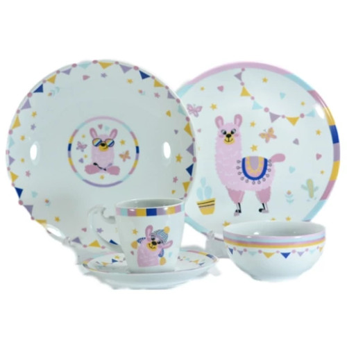 سرویس چینی 5 پارچه غذاخوری کودک برند لورین طرح لونا