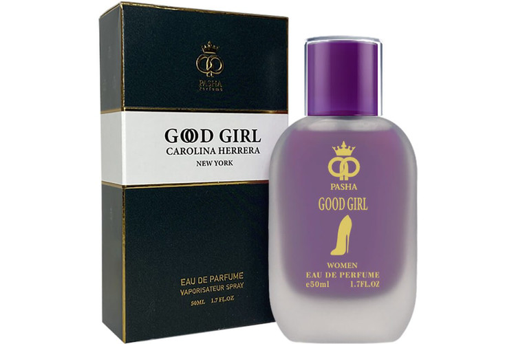 ادکلن 50 میل زنانه پاشا مدل گود گرل رایحه کارولینا هررا گود گرل