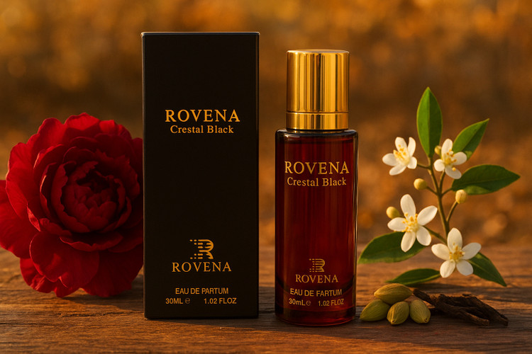 خرید ادوپرفیوم 30 میل زنانه روونا مدل کریستال بلک رایحه ورساچه کریستال نویر